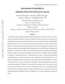 Determinants of bistability in induction of the Escherichia coli lac