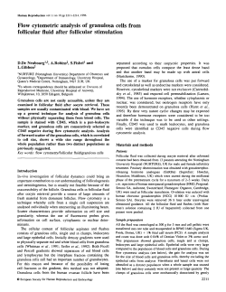 Flow cytometric analysis of granulosa cells from