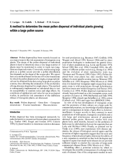 A method to determine the mean pollen dispersal of individual