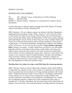 DISSENT CHANNEL SENSITIVE BUT UNCLASSIFIED TO: S/P