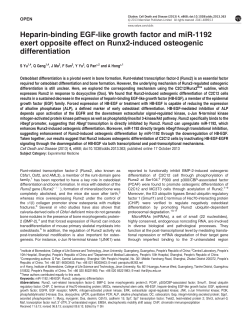 Heparin-binding EGF-like growth factor and miR-1192 exert