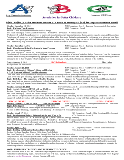 April 2014 - Association for Better Childcare