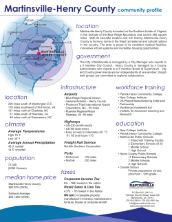 Martinsville-Henry County community profile