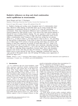 Radiative influences on drop and cloud condensation nuclei