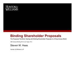 Binding Shareholder Proposals