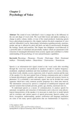Psychology of Voice