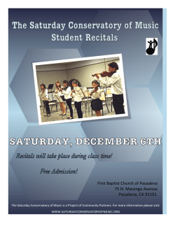 First Baptist Church of Pasadena 75 N. Marengo Avenue Pasadena