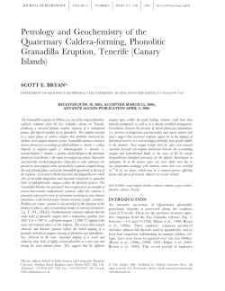 Petrology and Geochemistry of the Quaternary