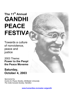 2003 - McMaster University > Faculty of Humanities > Welcome