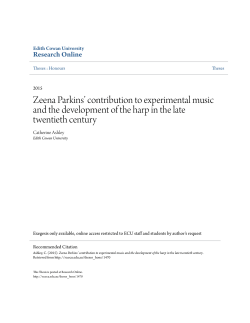 Zeena Parkins` contribution to experimental music and the
