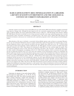 RARE-EARTH-ELEMENT (REE) MINERALIZATION IN LABRADOR