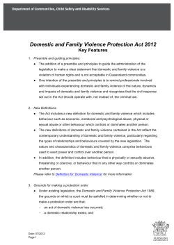 Domestic and Family Violence Protection Act 2012