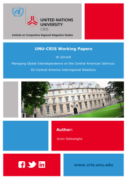 Managing global interdependence on the Central - UNU-CRIS