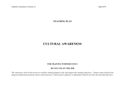 CULTURAL AWARENESS