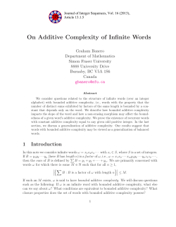 On Additive Complexity of Infinite Words