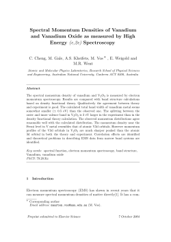 Spectral Momentum Densities of Vanadium and Vanadium