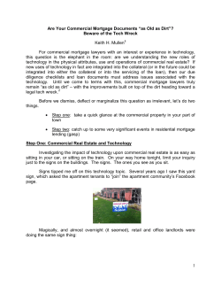 Are Your Commercial Mortgage Documents