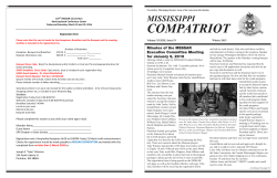 Newsletter - Mississippi Society of the Sons of the American