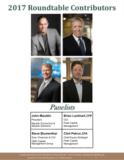 Peak Capital Management 2017 Roundtable
