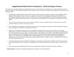 Supplemental Materials for Standard 2