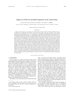 Impacts of ENSO on Snowfall Frequencies in the United States