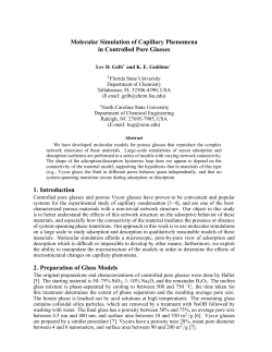Molecular Simulation of Capillary Phenomena in Controlled Pore