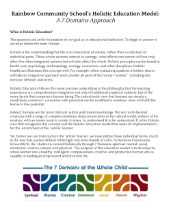 A 7 Domains Approach - Rainbow Community School