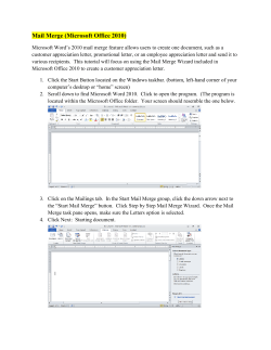 Mail Merge (Microsoft Office 2010)