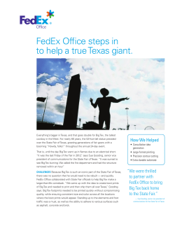 FedEx Office steps in to help a true Texas giant.