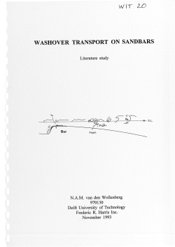 2jd washover transport on sandbars