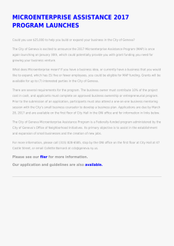 MICROENTERPRISE ASSISTANCE 2017