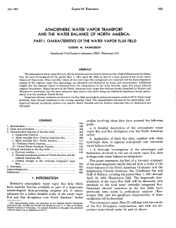 atmospheric water vapor transport and the water balance of north