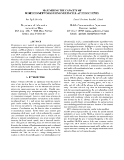 Maximizing the Capacity of Wireless Networks using Multi
