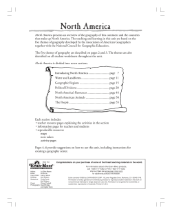 Page 1 North America presents an overview of the geography of this