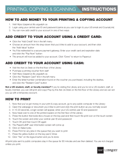 Printing, copying and scanning instructions