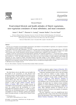 Food-related lifestyle and health attitudes of Dutch