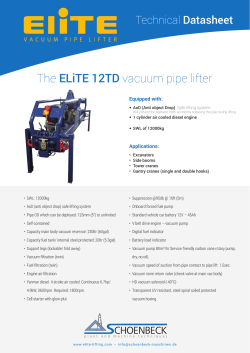 Vacuum Pipelifter ELiTE 12TD