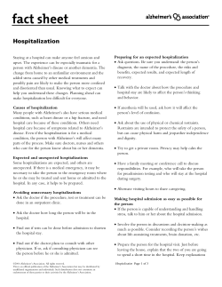 Hospitalization - Alzheimer`s Association