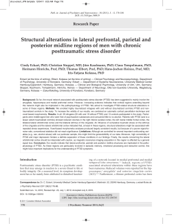 Structural alterations in lateral prefrontal, parietal
