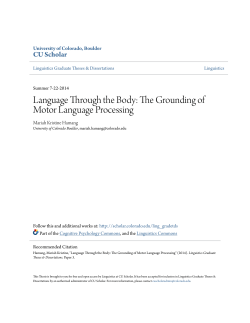 Language Through the Body: The Grounding of Motor