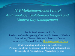Anthropology Perspective - Perelman School of Medicine at the