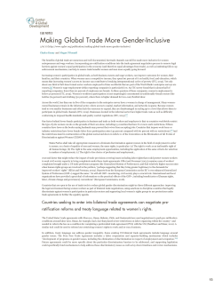 Making Global Trade More Gender-Inclusive