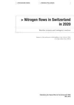Nitrogen flows in Switzerland in 2020
