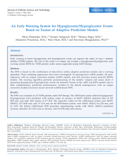 An Early Warning System for Hypoglycemic/Hyperglycemic Events