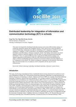 Distributed leadership for integration of information and