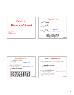 Ch. 16 (Waves and Sound)
