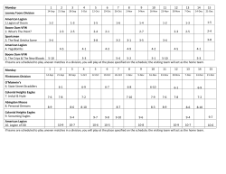 Monday 1 2 3 4 5 6 7 8 9 10 11 12 13 14 15 Looney Toons Division