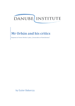 Mr Orb&aacute;n and his critics
