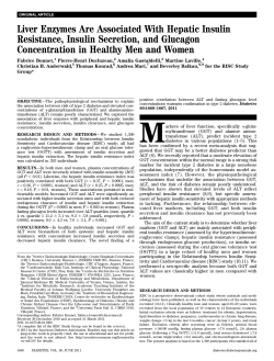 Liver Enzymes Are Associated With Hepatic Insulin