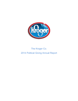 The Kroger Co. 2014 Political Giving Annual Report
